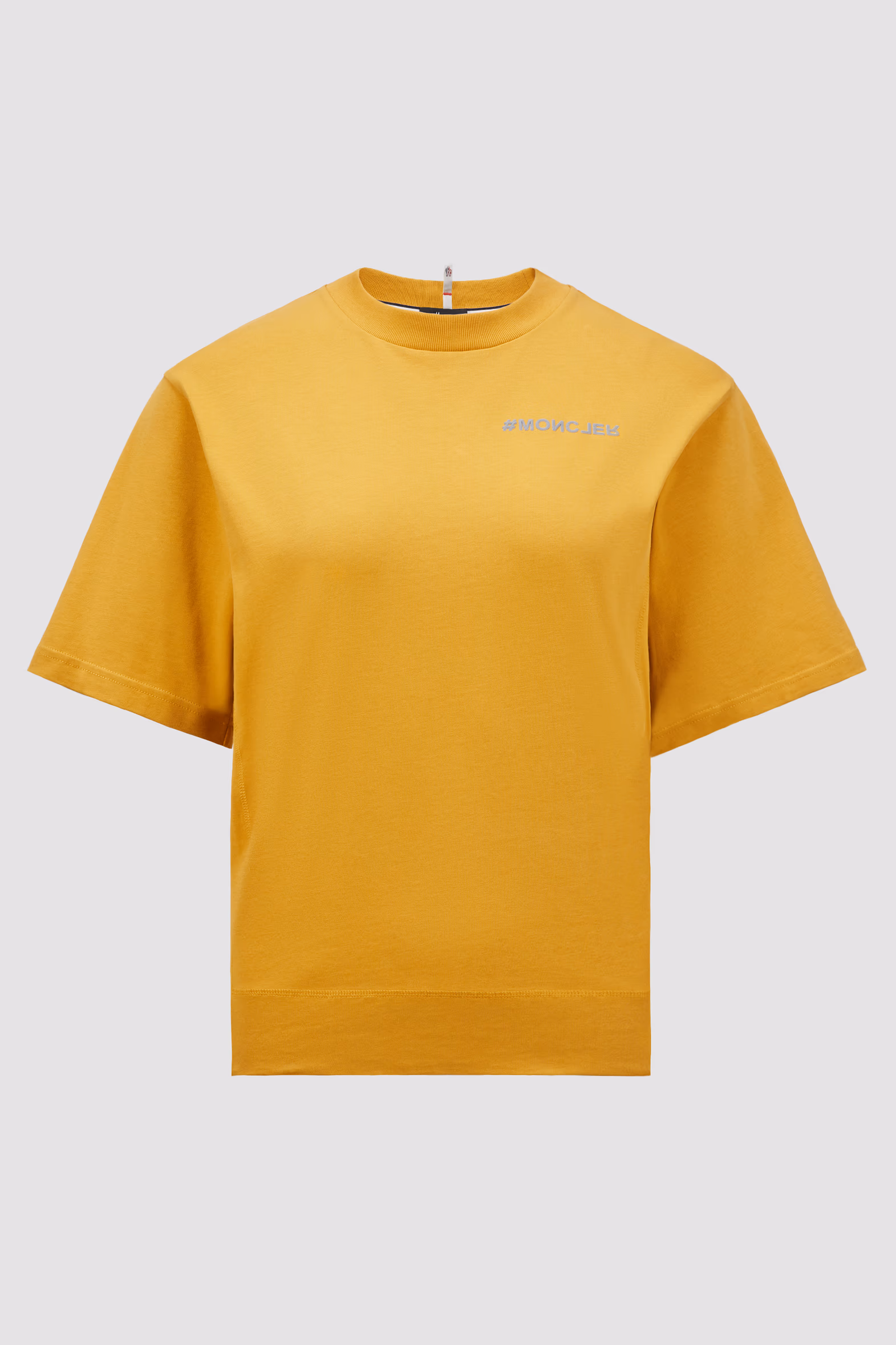 Logo Cotton T-Shirt Women Yellow Moncler 2